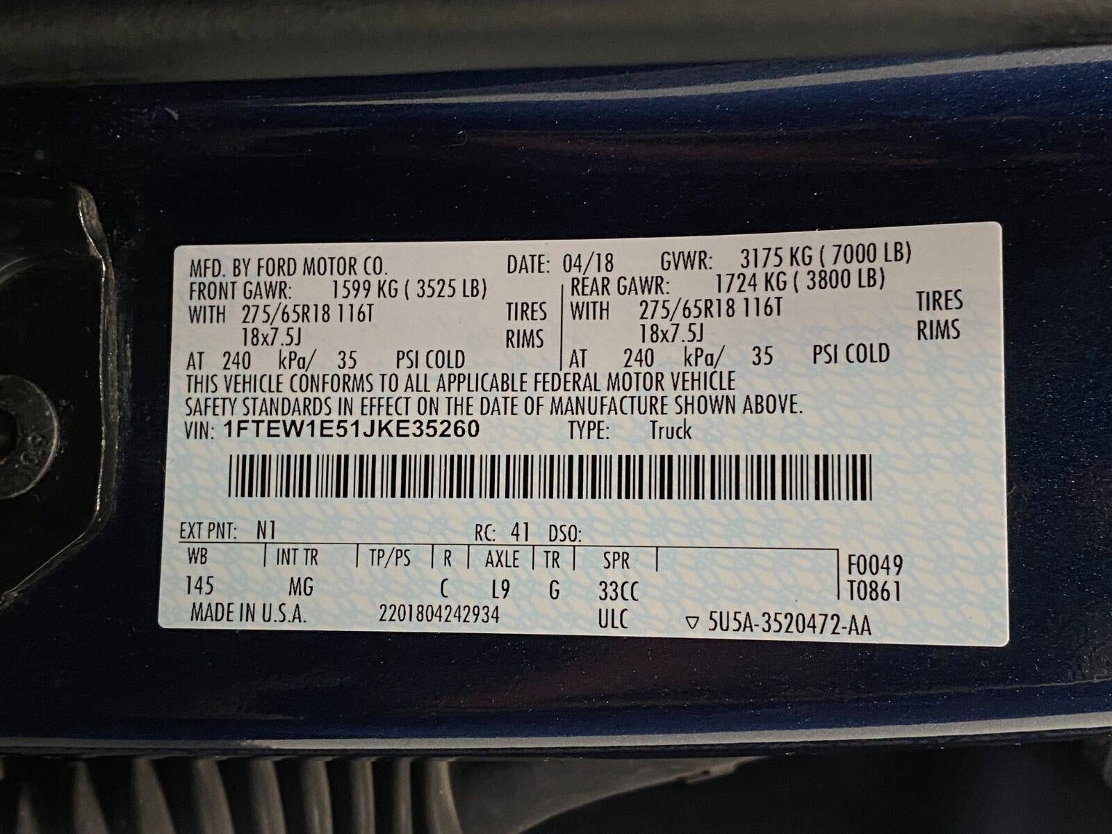 2018 Ford F-150 XLT