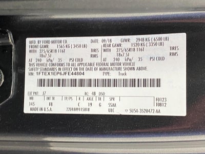 2018 Ford F-150 XL 4WD SuperCab 6.5' Box