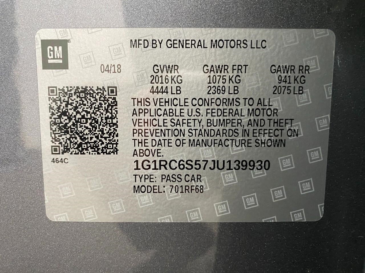2018 Chevrolet Volt 5dr HB LT