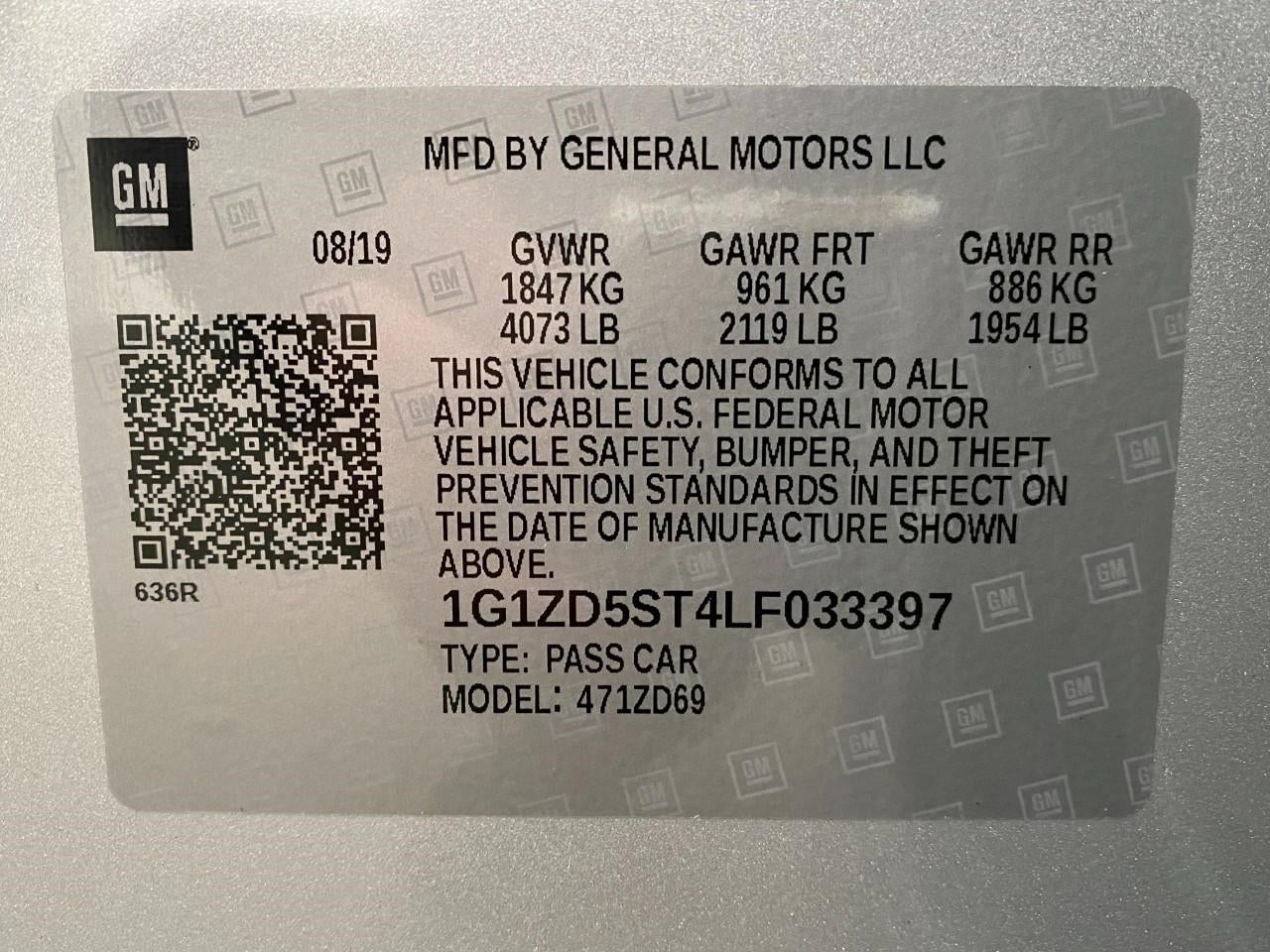 2020 Chevrolet Malibu 4dr Sdn LT