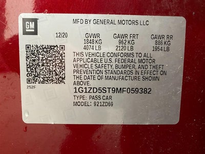 2021 Chevrolet Malibu 4dr Sdn LT