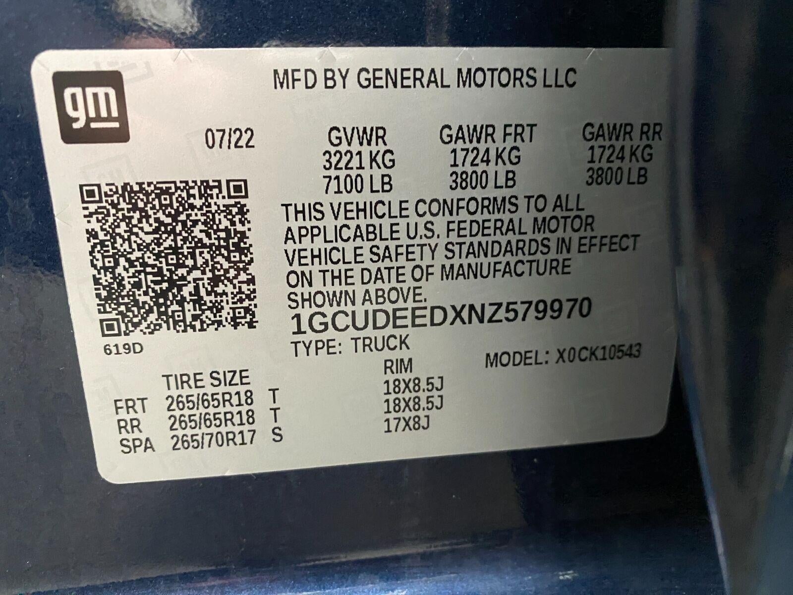 2022 Chevrolet Silverado 1500 4WD Crew Cab 147 RST