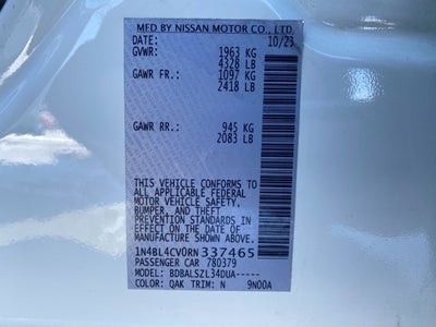 2024 Nissan Altima 2.5 SR Sedan