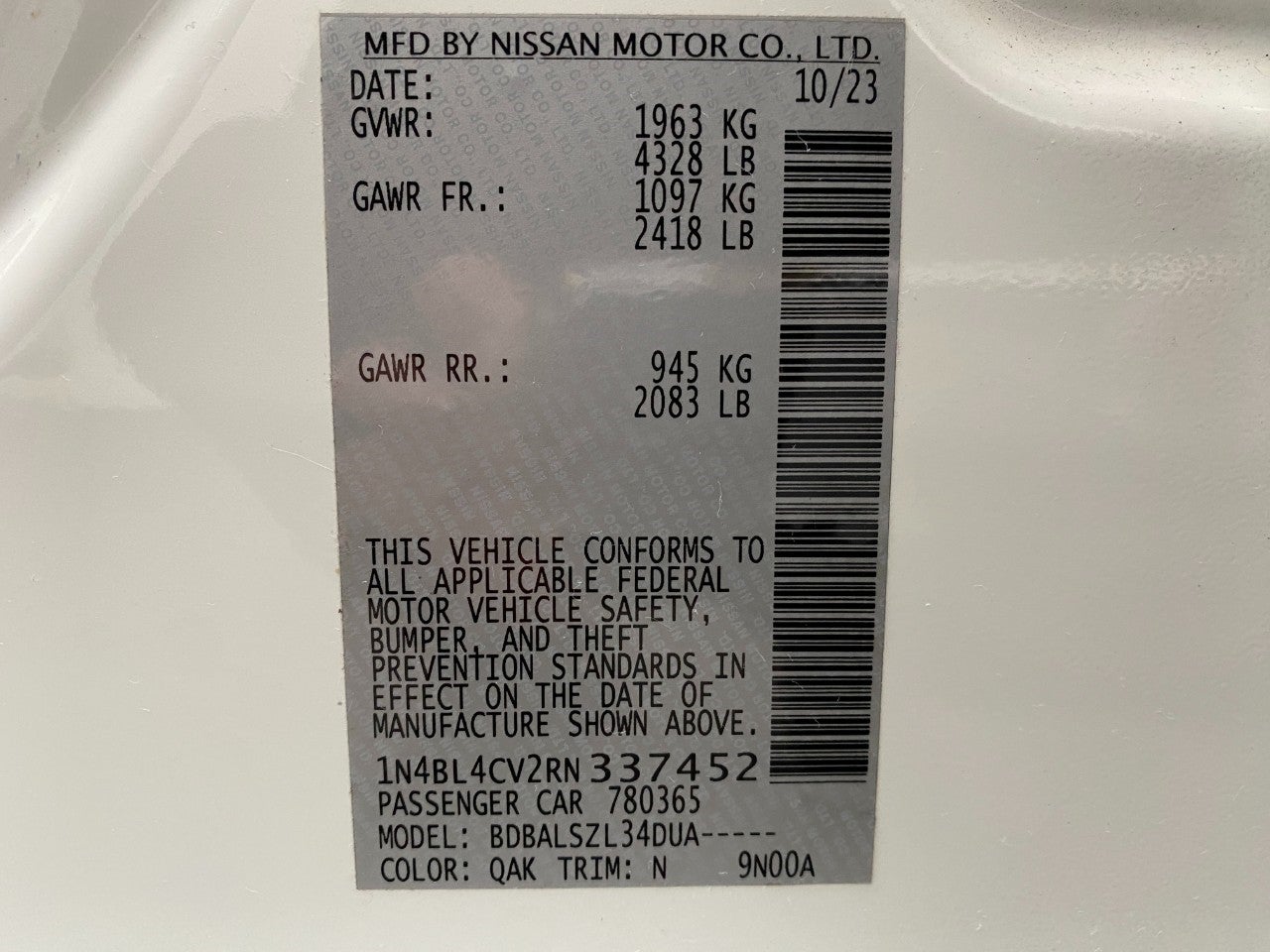 2024 Nissan Altima 2.5 SR Sedan