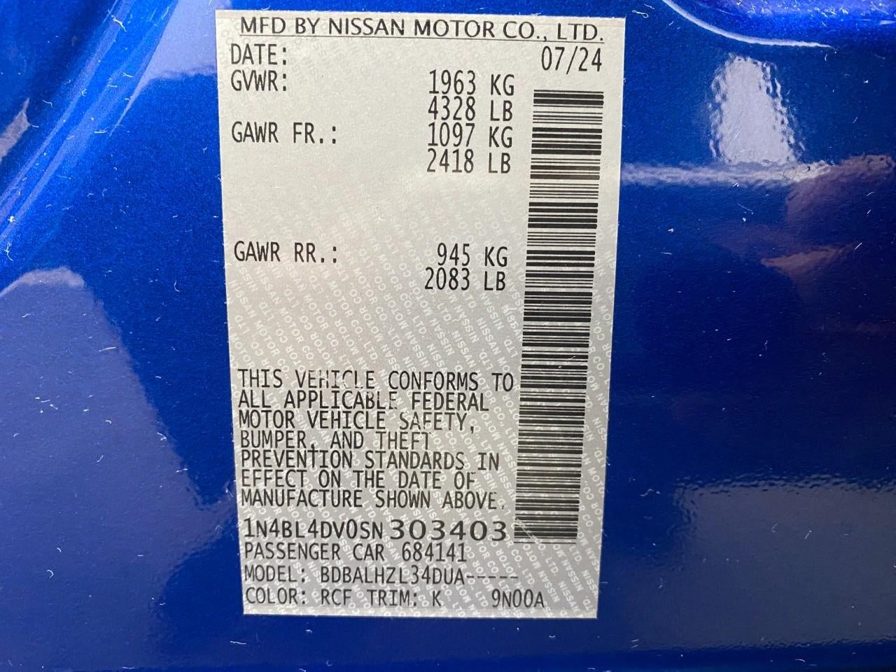 2025 Nissan Altima SV FWD