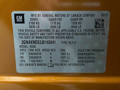 2018 Chevrolet Equinox FWD 4dr Premier w/2LZ