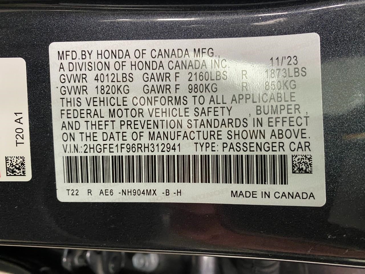 2024 Honda Civic Sedan Touring CVT