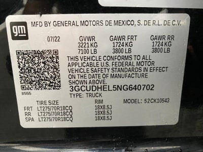 2022 Chevrolet Silverado 1500 4WD Crew Cab 147 ZR2