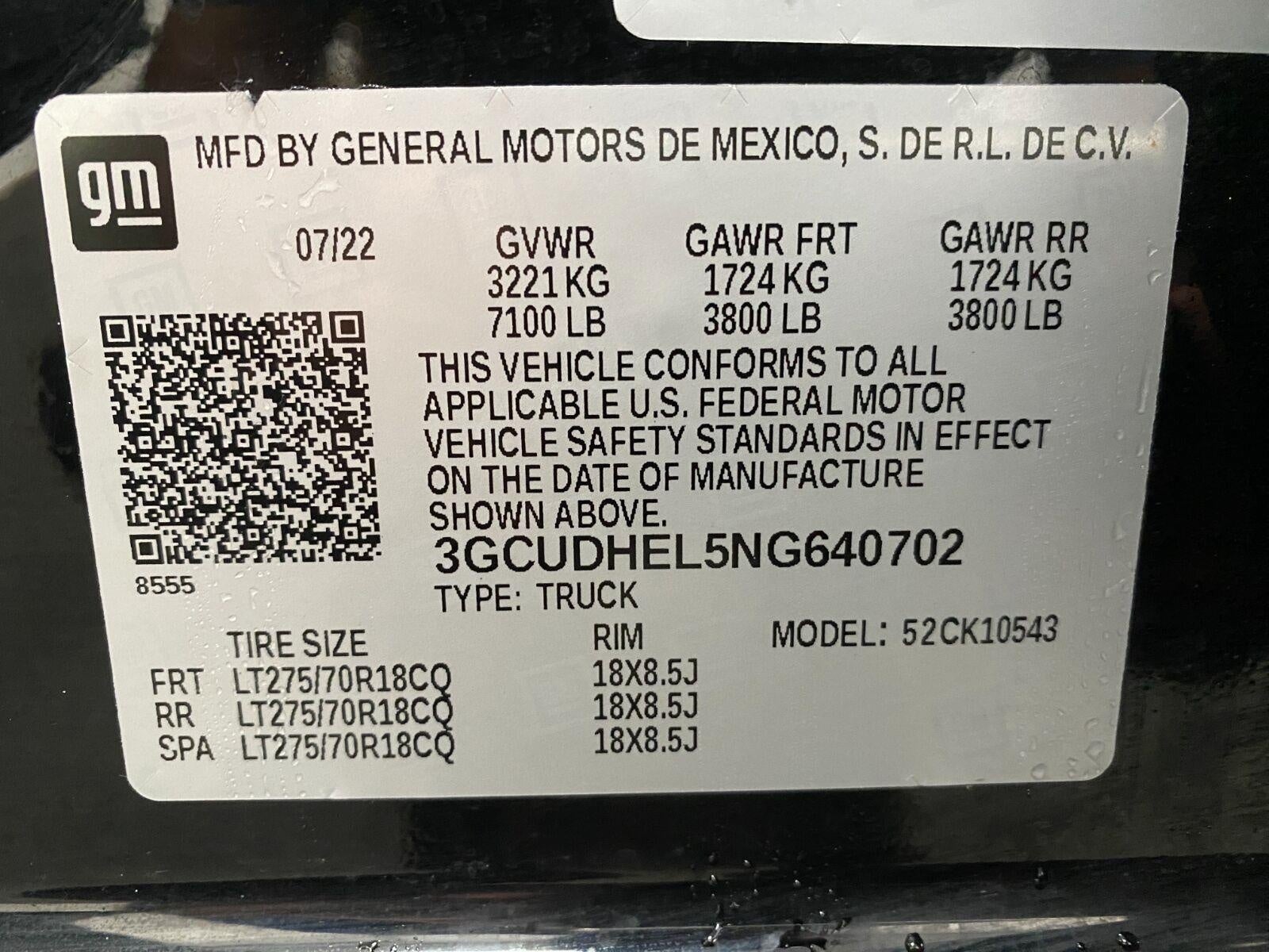 2022 Chevrolet Silverado 1500 4WD Crew Cab 147 ZR2