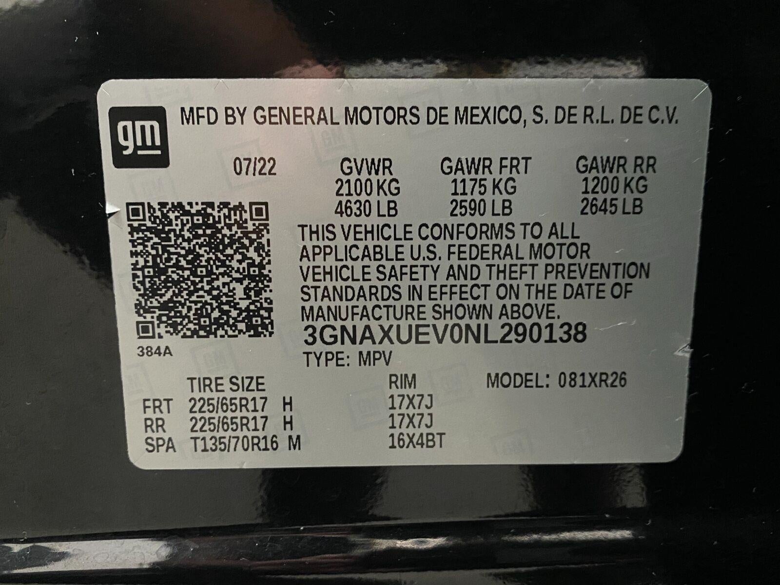 2022 Chevrolet Equinox AWD 4dr LT w/1LT