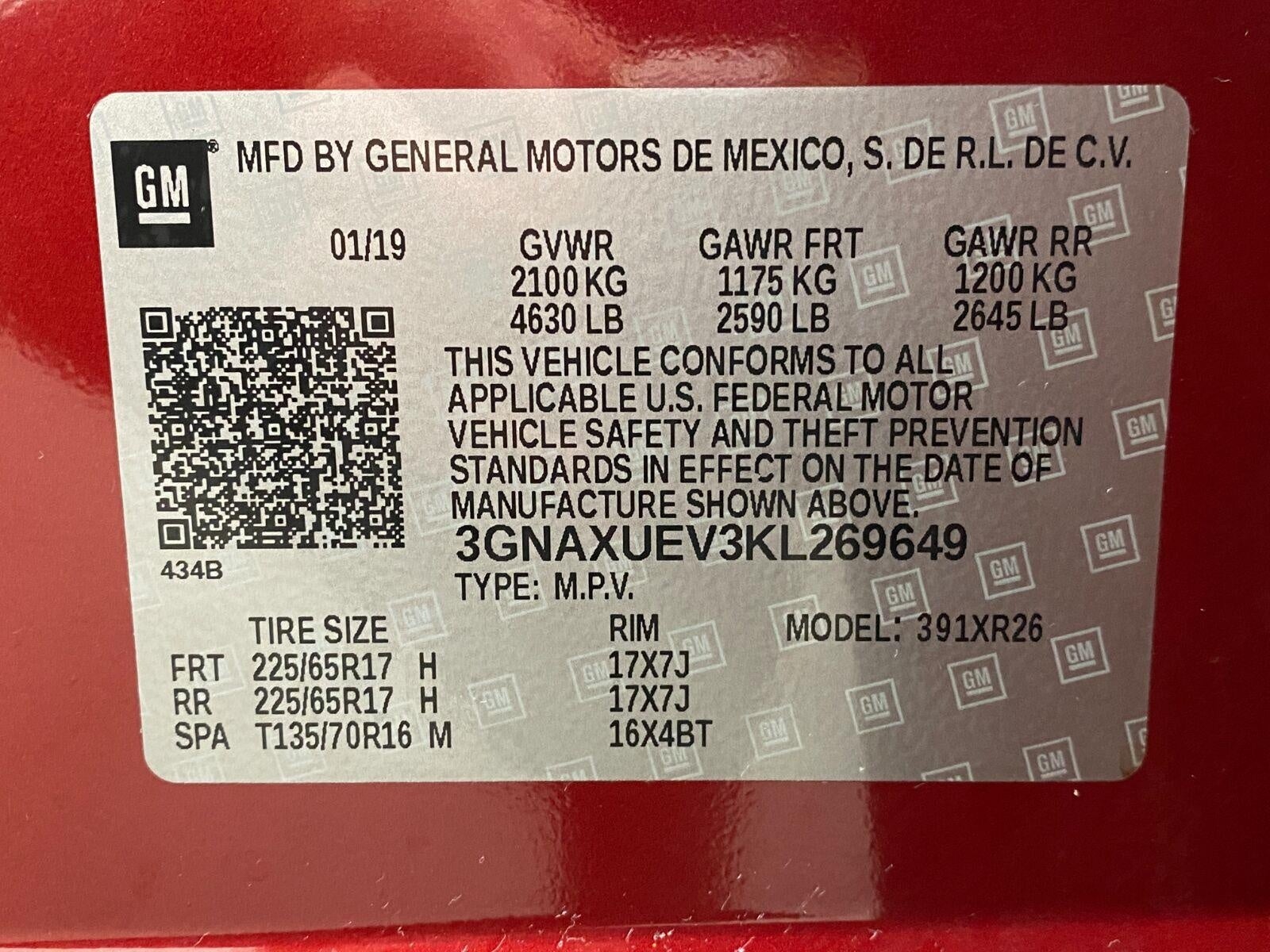 2019 Chevrolet Equinox AWD 4dr LT w/1LT