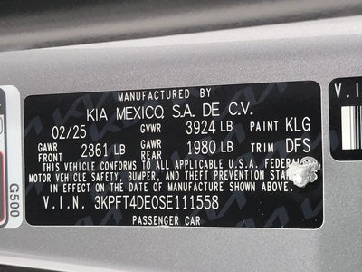 2025 Kia K4 LXS FWD