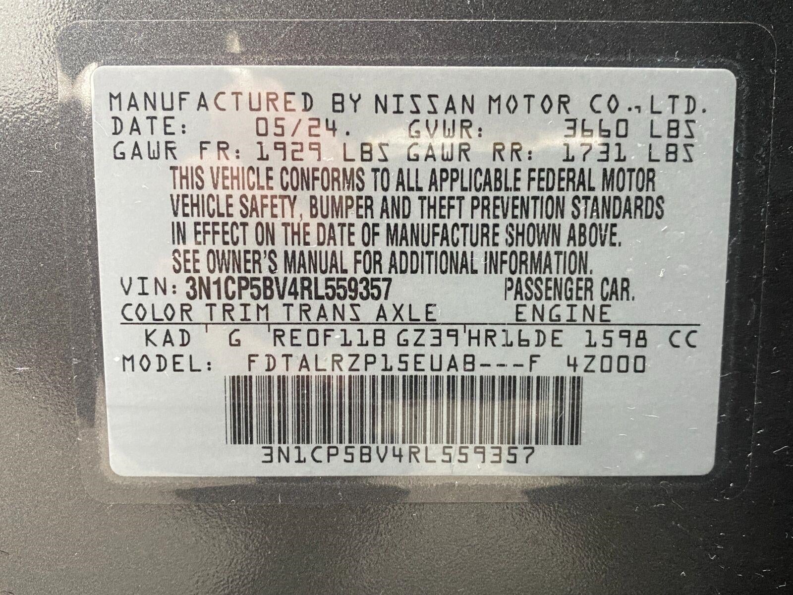 2024 Nissan Kicks S FWD
