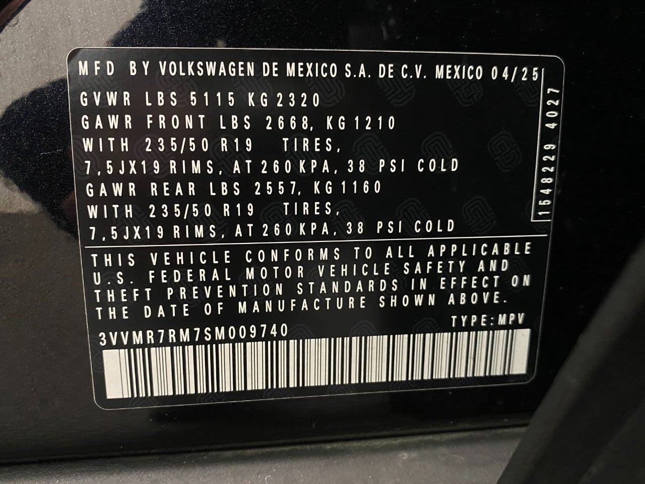 2025 Volkswagen Tiguan 2.0T SE 4MOTION