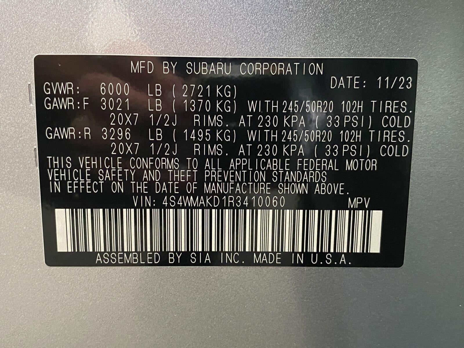 2024 Subaru Ascent Onyx Edition Limited 7-Passenger