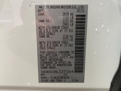 2022 Nissan Pathfinder SL 4WD