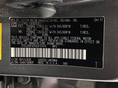 2017 Toyota Highlander XLE V6 AWD
