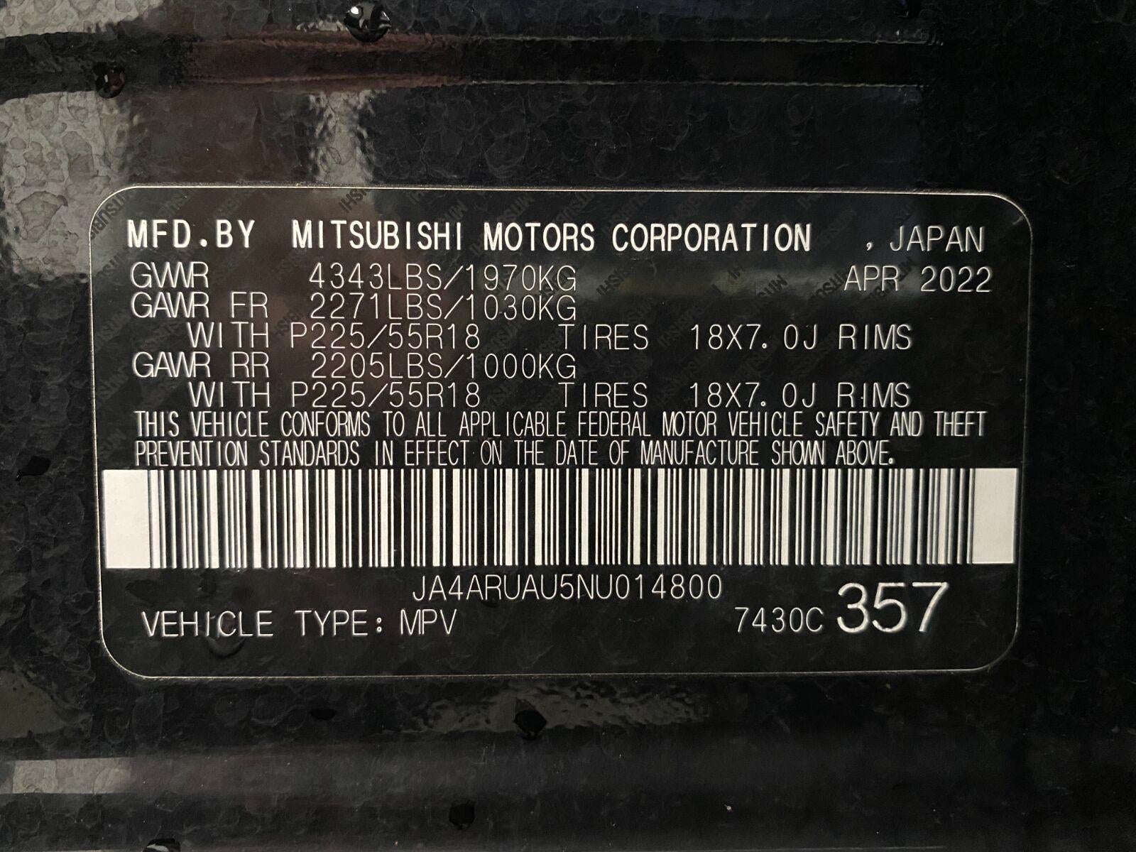 2022 Mitsubishi Outlander Sport ES 2.0 AWC CVT