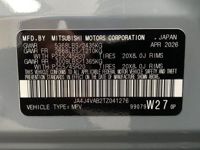 2026 Mitsubishi Outlander SE S-AWC