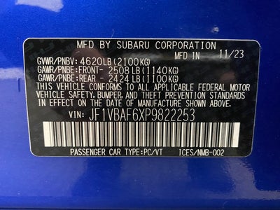 2023 Subaru WRX Premium Manual