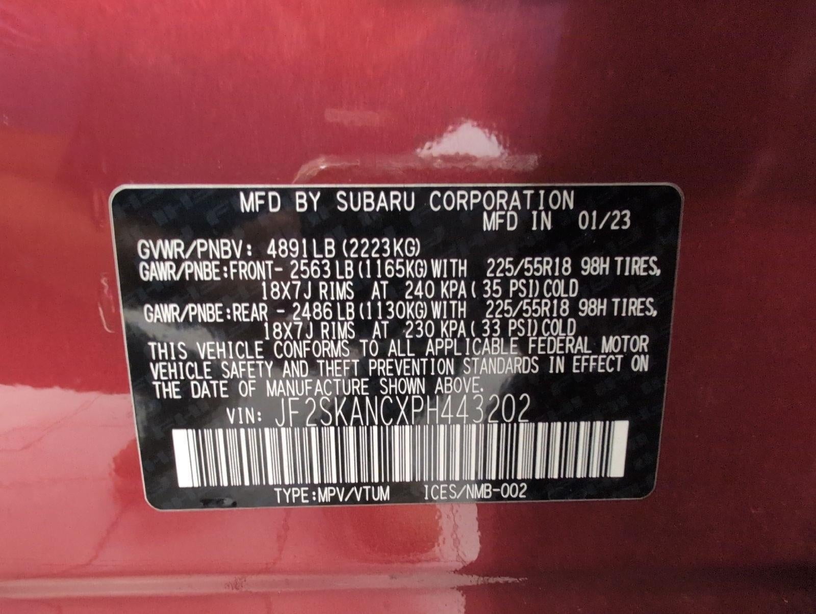 2023 Subaru Forester Limited CVT