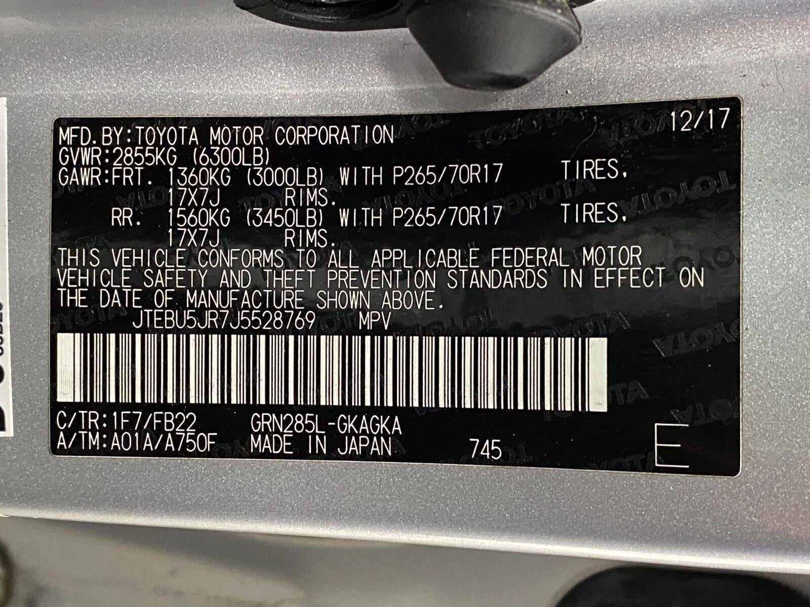 2018 Toyota 4Runner SR5 4WD