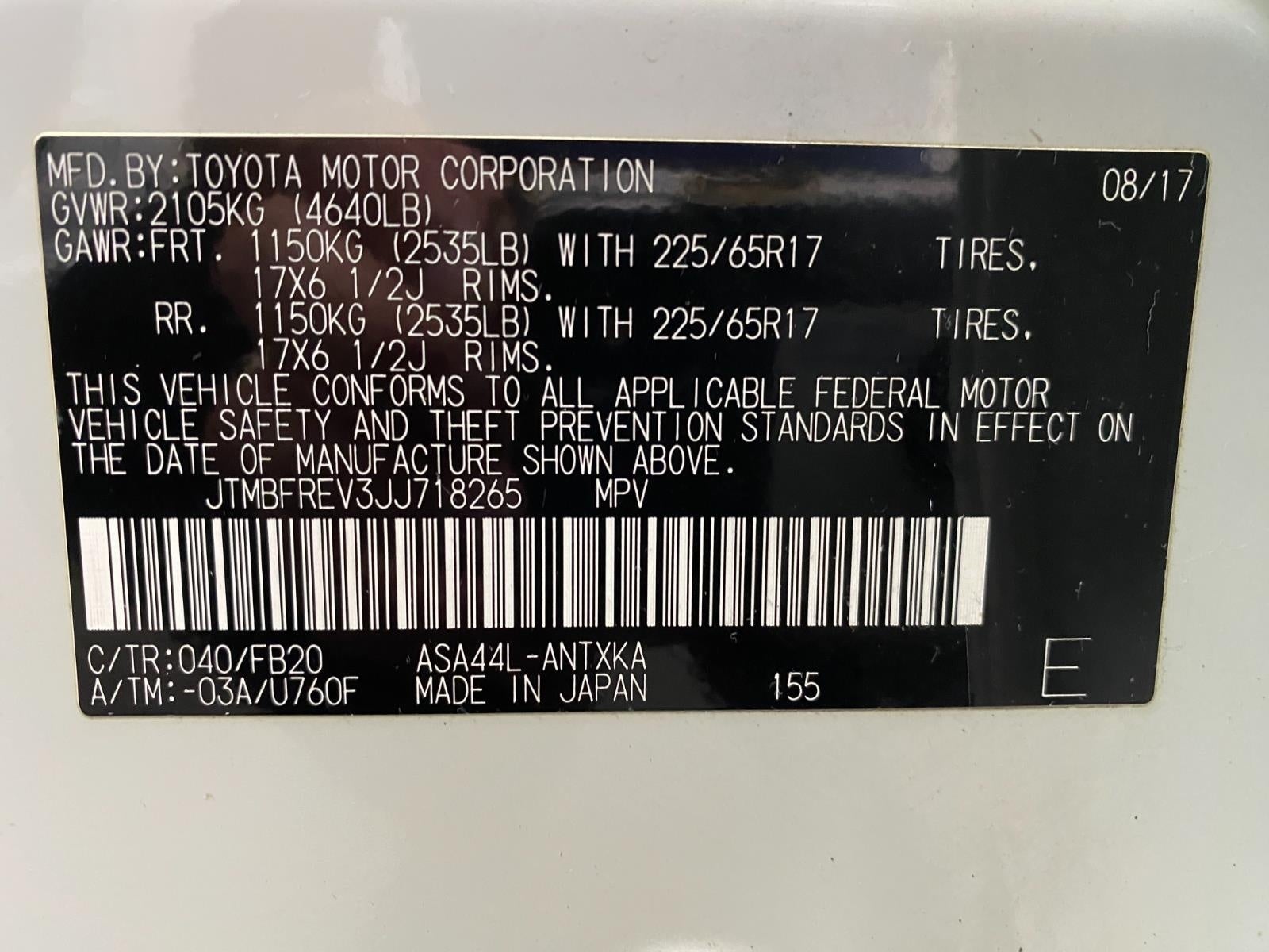 2018 Toyota RAV4 LE AWD