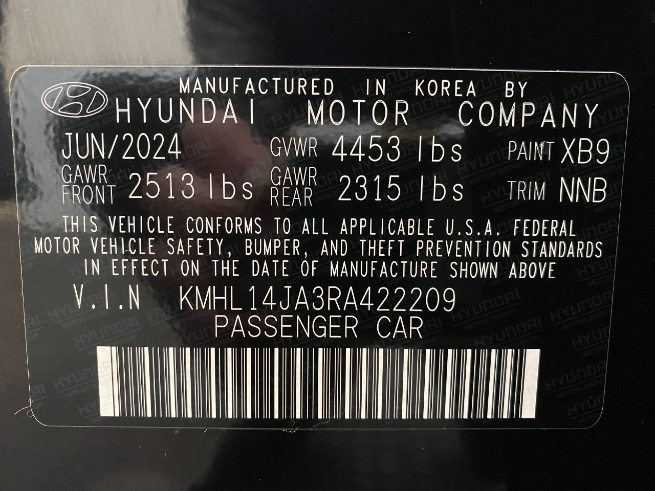 2024 Hyundai Sonata SEL 2.5L FWD