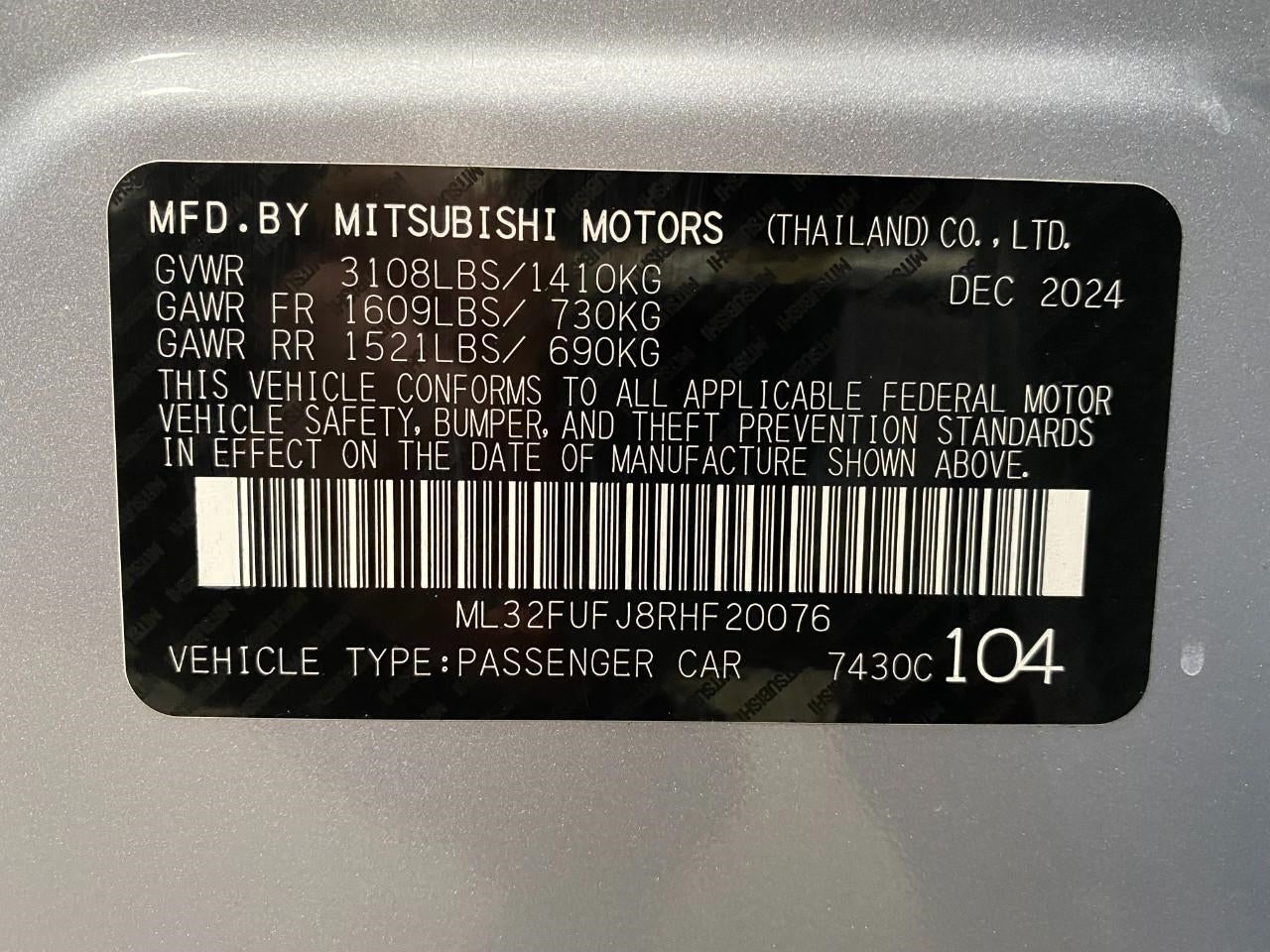 2024 Mitsubishi Mirage G4 Black Edition CVT