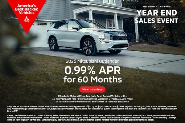 2026 Outlander 0.99% APR for 60 months